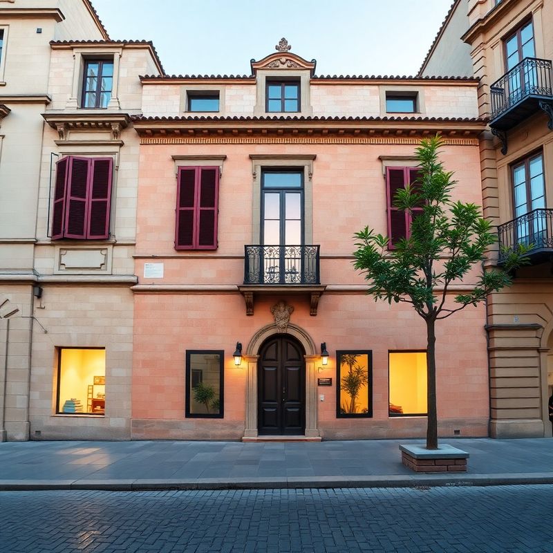 The restored nineteenth-century palazzo housing Lumenrvivid, seen from Calle Alfonso I at dusk